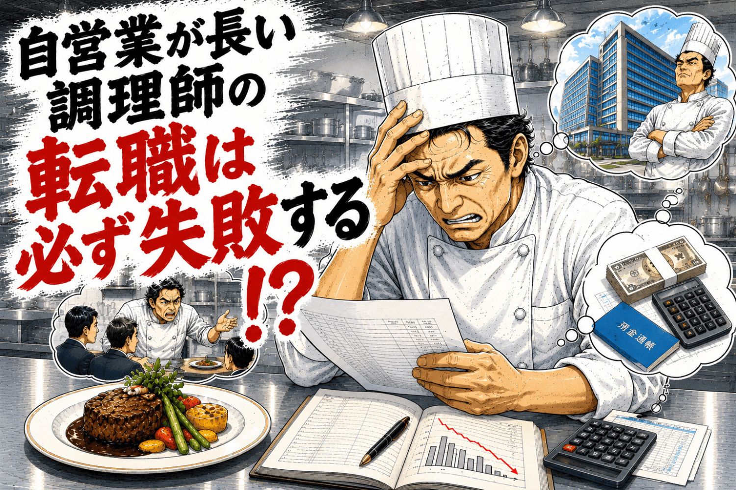 自営業が長い調理師の転職は必ず失敗する⁉