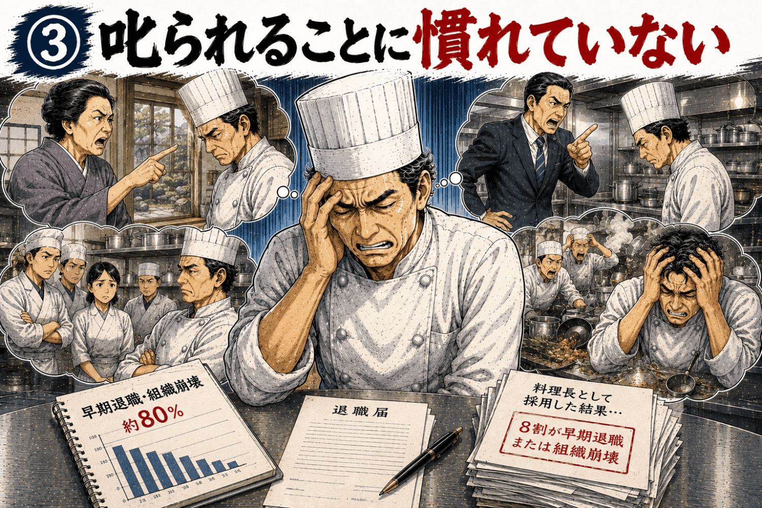 ③叱られることに慣れていない